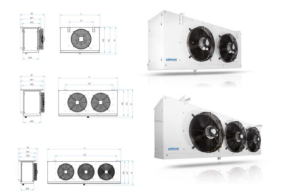 CUBIC TYPE EVAPORATORS ERKAR INDUSTRIAL COOLING SYSTEMS